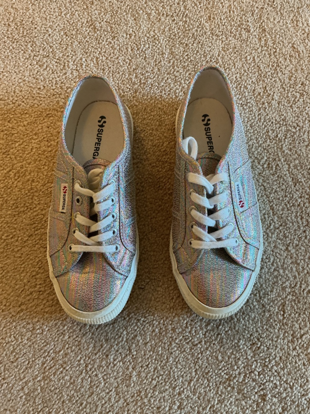Superga Iridescent Rainbow Low-Top Sneakers - White Trim